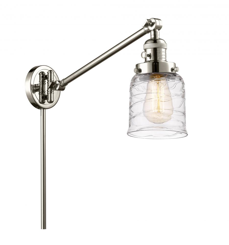 Bell - 1 Light - 8 inch - Polished Nickel -Adjustable Swing Arm
