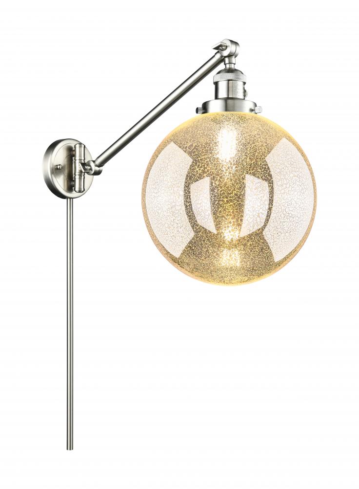 Beacon - 1 Light - 10 inch - Brushed Satin Nickel -Adjustable Swing Arm