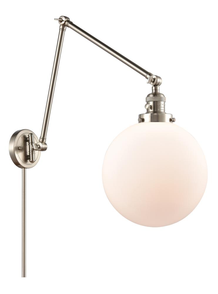 Beacon - 1 Light - 10 inch - Brushed Satin Nickel -Adjustable Swing Arm