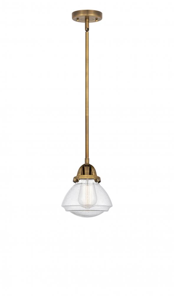 Olean - 1 Light - 7 inch - Brushed Brass - Cord hung - Mini Pendant