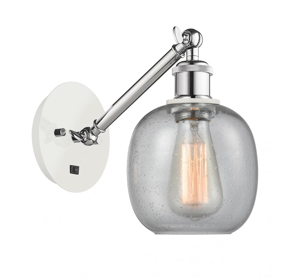 Belfast - 1 Light - 6 inch - White Polished Chrome - Adjustable Sconce