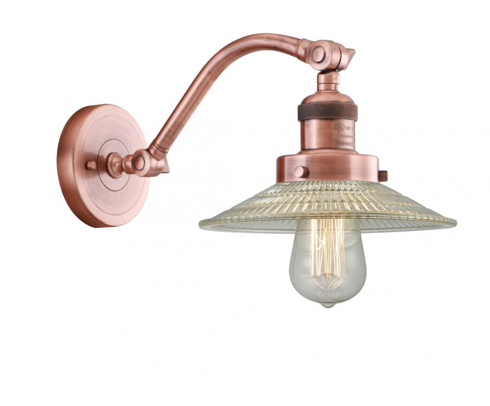 Halophane - 1 Light - 9 inch - Antique Copper - Adjustable Sconce