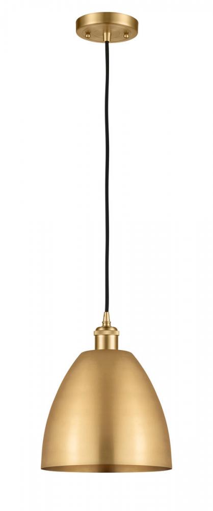 Bristol - 1 Light - 9 inch - Satin Gold - Cord hung - Mini Pendant