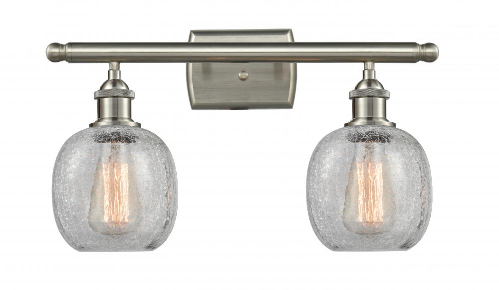 Belfast - 2 Light - 16 inch - Brushed Satin Nickel - Bath Vanity Light