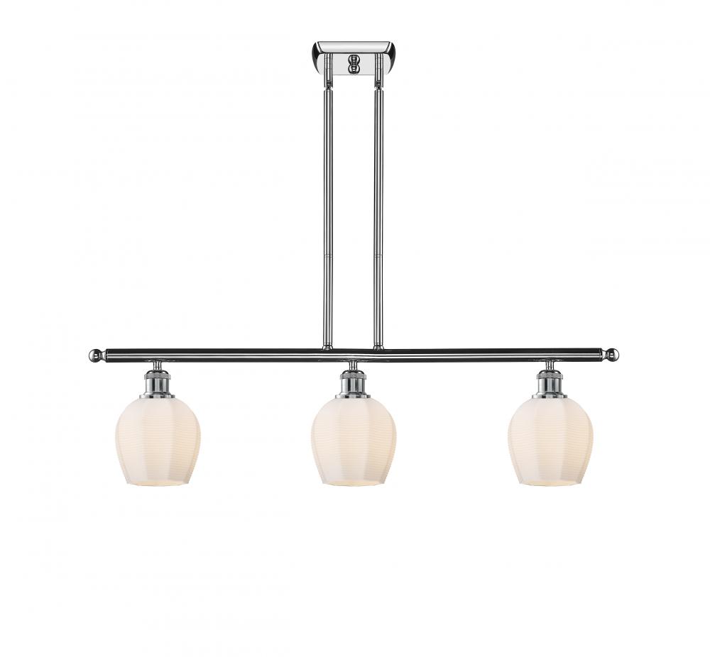 Norfolk - 3 Light - 36 inch - Polished Chrome - Cord hung - Island Light