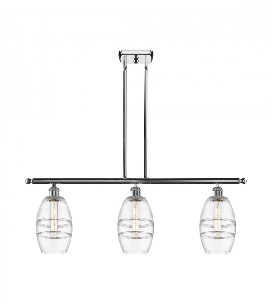 Vaz - 3 Light - 36 inch - Polished Chrome - Cord hung - Island Light