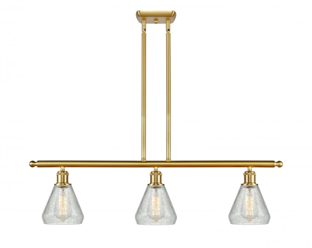 Conesus - 3 Light - 36 inch - Satin Gold - Cord hung - Island Light