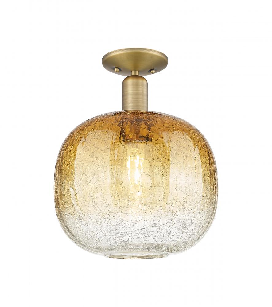 Brookhaven Sphere - 1 Light - 6 inch - Black Antique Brass - Semi-Flush Mount