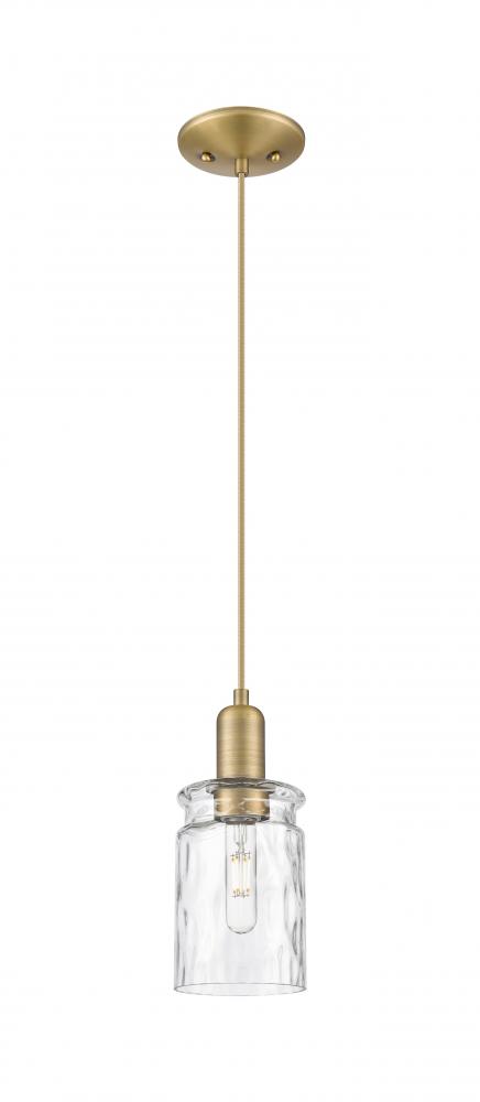Candor - 1 Light - 5 inch - Brushed Satin Nickel - Cord hung - Mini Pendant