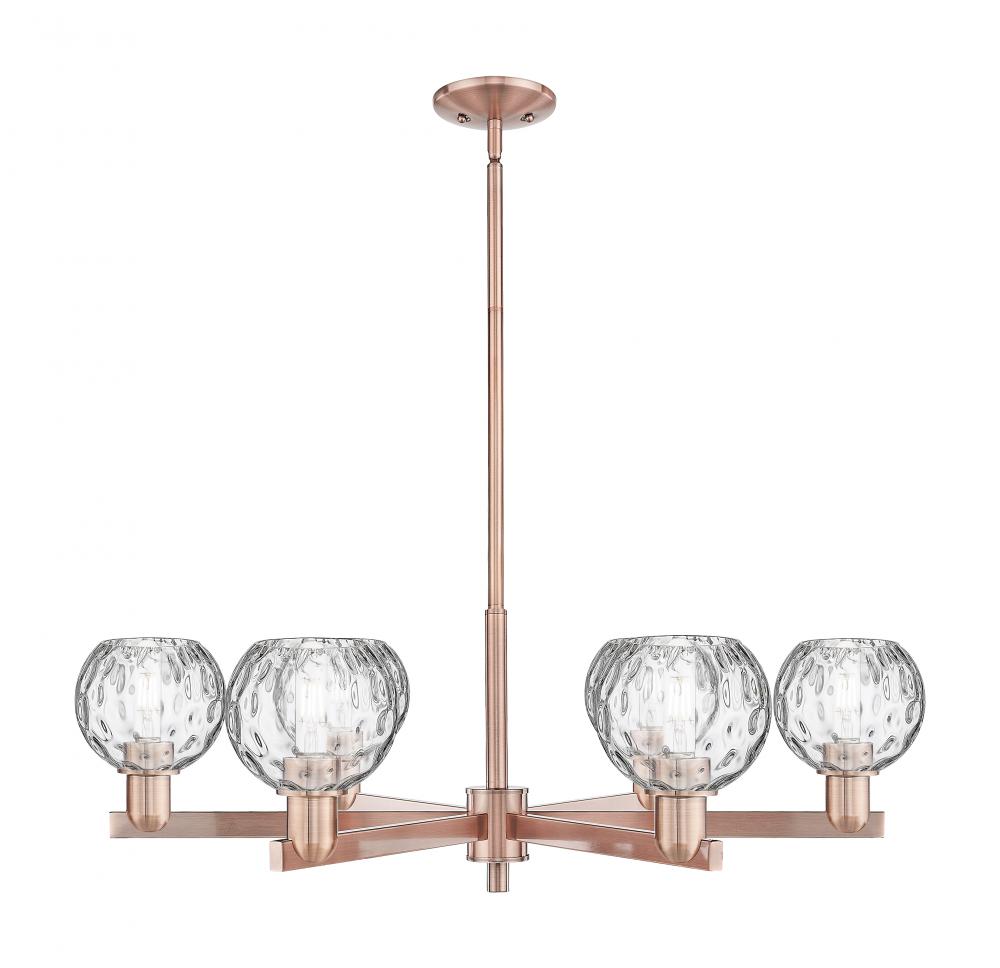 Athens Water Glass - 6 Light - 36 inch - Champagne Bronze - Stem hung - Chandelier