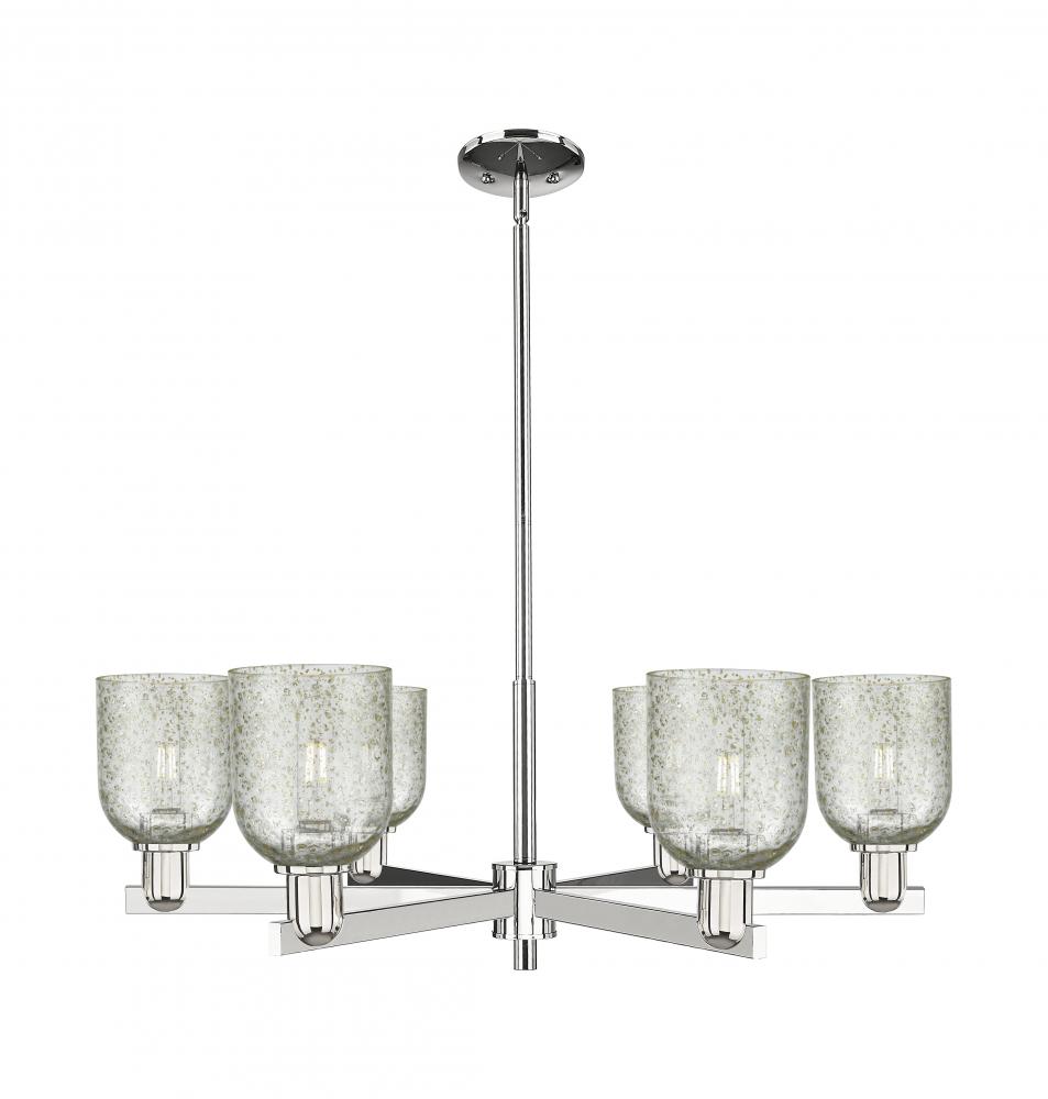 Caledonia - 6 Light - 35 inch - Satin Nickel - Stem hung - Chandelier