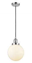 Innovations Lighting 201C-PC-G201-8-LED - Beacon - 1 Light - 8 inch - Polished Chrome - Cord hung - Mini Pendant