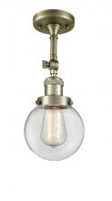 Innovations Lighting 201F-AB-G202-6 - Beacon - 1 Light - 6 inch - Antique Brass - Adjustable Semi-Flush Mount
