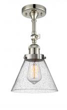 Innovations Lighting 201F-PN-G44-LED - Cone - 1 Light - 8 inch - Polished Nickel - Adjustable Semi-Flush Mount