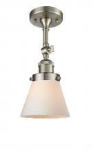 Innovations Lighting 201F-SN-G61-LED - Cone - 1 Light - 6 inch - Brushed Satin Nickel - Adjustable Semi-Flush Mount