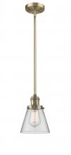 Innovations Lighting 201S-BB-G62-LED - Cone - 1 Light - 6 inch - Brushed Brass - Stem Hung - Mini Pendant