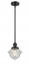 Innovations Lighting 201S-BK-G534-LED - Oxford - 1 Light - 8 inch - Matte Black - Stem Hung - Mini Pendant