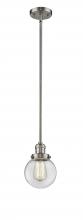 Innovations Lighting 201S-SN-G202-6-LED - Beacon - 1 Light - 6 inch - Brushed Satin Nickel - Stem Hung - Mini Pendant