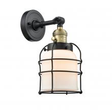 Innovations Lighting 203SW-BAB-G51-CE - Bell Cage - 1 Light - 6 inch - Black Antique Brass - Adjustable Sconce