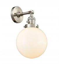 Innovations Lighting 203SW-SN-G201-8 - Beacon - 1 Light - 8 inch - Brushed Satin Nickel - Adjustable Sconce