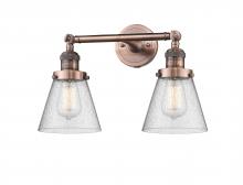 Innovations Lighting 208-AC-G64 - Cone - 2 Light - 16 inch - Antique Copper - Adjustable Bath Vanity Light