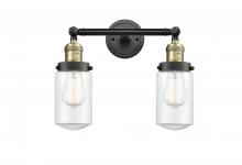 Innovations Lighting 208-BAB-G312 - Dover - 2 Light - 14 inch - Black Antique Brass - Adjustable Bath Vanity Light