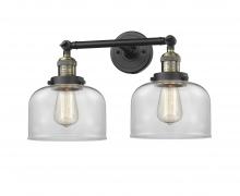 Innovations Lighting 208-BAB-G72 - Bell - 2 Light - 19 inch - Black Antique Brass - Adjustable Bath Vanity Light