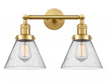 Innovations Lighting 208-SG-G44 - Cone - 2 Light - 18 inch - Satin Gold - Adjustable Bath Vanity Light