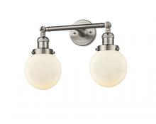 Innovations Lighting 208-SN-G201-6-LED - Beacon - 2 Light - 17 inch - Brushed Satin Nickel - Adjustable Bath Vanity Light