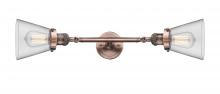Innovations Lighting 208L-AC-G62 - Cone - 2 Light - 6 inch - Antique Copper - Adjustable Bath Vanity Light
