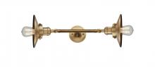Innovations Lighting 208L-BB-M4-LED - Railroad - 2 Light - 8 inch - Brushed Brass - Adjustable Bath Vanity Light