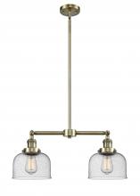Innovations Lighting 209-AB-G74-LED - Bell - 2 Light - 21 inch - Antique Brass - Stem Hung - Adjustable Island Light