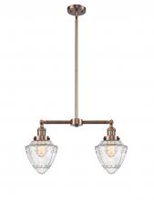 Innovations Lighting 209-AC-G664-7 - Bullet - 2 Light - 24 inch - Antique Copper - Stem Hung - Adjustable Island Light