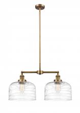 Innovations Lighting 209-BB-G713-L - Bell - 2 Light - 21 inch - Brushed Brass - Stem Hung - Adjustable Island Light
