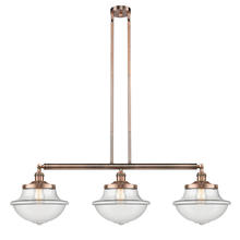 Innovations Lighting 213-AC-G542 - Oxford - 3 Light - 42 inch - Antique Copper - Stem Hung - Adjustable Island Light