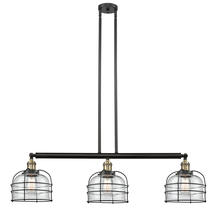 Innovations Lighting 213-BAB-G72-CE - Bell Cage - 3 Light - 42 inch - Black Antique Brass - Stem Hung - Adjustable Island Light