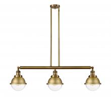 Innovations Lighting 213-BB-HFS-62-BB - Hampden - 3 Light - 40 inch - Brushed Brass - Stem Hung - Adjustable Island Light