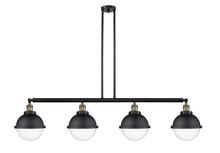 Innovations Lighting 214-BAB-HFS-84-BK - Hampden - 4 Light - 54 inch - Black Antique Brass - Stem Hung - Adjustable Island Light