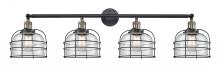 Innovations Lighting 215-BAB-G72-CE - Bell Cage - 4 Light - 44 inch - Black Antique Brass - Adjustable Bath Vanity Light