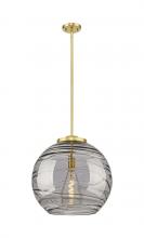 Innovations Lighting 221-1S-SG-G1213-18SM - Athens Deco Swirl - 1 Light - 18 inch - Satin Gold - Stem Hung - Pendant
