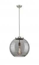 Innovations Lighting 221-1S-SN-G1213-16SM - Athens Deco Swirl - 1 Light - 16 inch - Brushed Satin Nickel - Stem Hung - Pendant