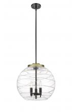 Innovations Lighting 221-3S-BAB-G1213-16-LED - Athens Deco Swirl - 3 Light - 16 inch - Black Antique Brass - Cord hung - Pendant