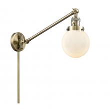 Innovations Lighting 237-AB-G201-6 - Beacon - 1 Light - 6 inch - Antique Brass -Adjustable Swing Arm