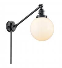 Innovations Lighting 237-BK-G201-8 - Beacon - 1 Light - 8 inch - Matte Black -Adjustable Swing Arm