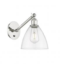 Innovations Lighting 317-1W-PN-GBD-752 - Bristol - 1 Light - 8 inch - Polished Nickel - Adjustable Sconce