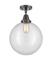Innovations Lighting 447-1C-BK-G202-12 - Beacon - 1 Light - 12 inch - Matte Black - Flush Mount