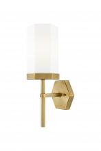 Innovations Lighting 463-1W-BB-G463-8WH - Blakeley - 1 Light - 5 inch - Brushed Brass - Sconce