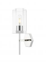 Innovations Lighting 463-1W-PN-G463-8CL - Blakeley - 1 Light - 5 inch - Polished Nickel - Sconce