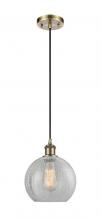 Innovations Lighting 516-1P-AB-G125-8 - Athens - 1 Light - 8 inch - Antique Brass - Cord hung - Mini Pendant