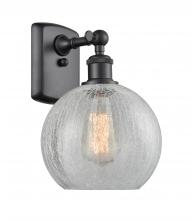 Innovations Lighting 516-1W-BK-G125-8 - Athens - 1 Light - 8 inch - Matte Black - Sconce